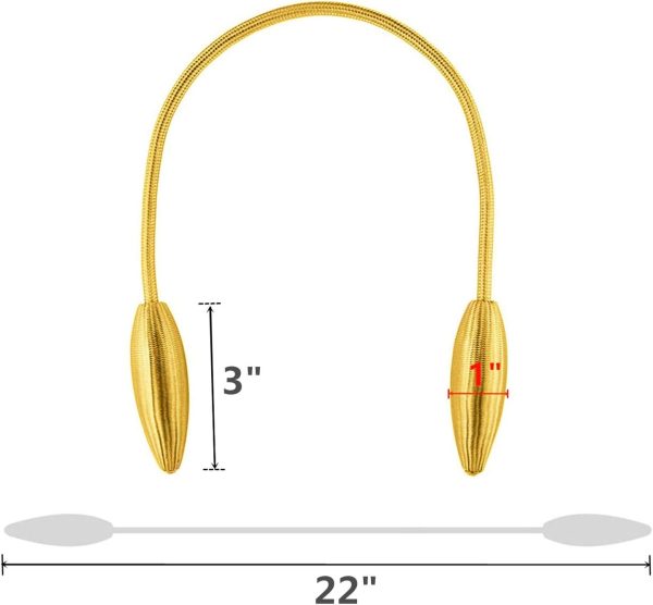 2-Pack Curtain Holdbacks Curtains Tiebacks Home Decorative Window Drape Twist TieBacks Random Modelling Curtain Holdbacks (Gold)