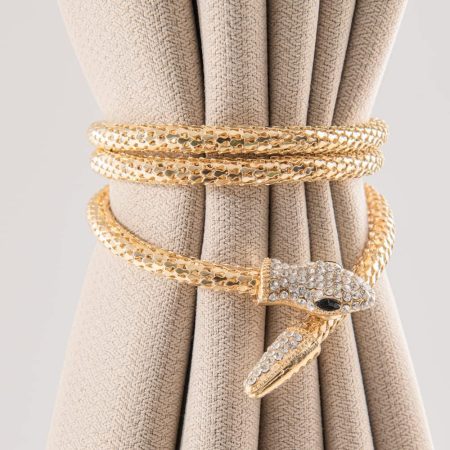 Magnetic Curtain Tiebacks Stainless Steel Curtain Buckle Tie Backs Set of 2 (yellow1)